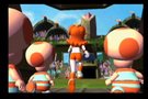 Mario smash football : Daisy frappe au but.