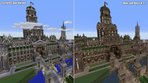 Comparaison de packs de textures sur Minecraft
