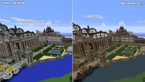 Comparatif sans/avec le pack de texture Halcyon Days sur Minecraft